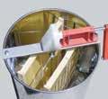 extractor has a clear acrylic body which allows you to see the honey leaving the frames