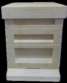 WHEN PAINTED WITH SMOOTH MASONRY PAINT THESE POLYSTYRENE HIVES WILL LAST FOR 30+ YEARS. A. & B. C. & D. G. & H.