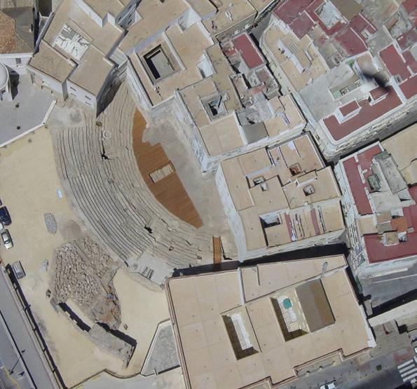 Today we can see a large section of the seating area, which had a diameter of nearly 120 m, making it one of the largest theatres in all Hispania.