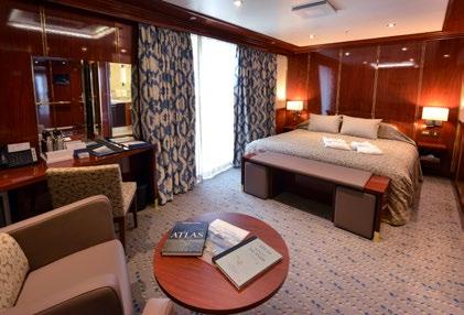 Hebridean Sky offers an exclusive and stylish base for adventurous exploration in Antarctica. Suites in eight different categories of accommodation are spacious, with premium appointments throughout.