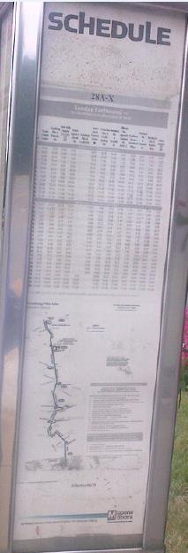 design Timetables and maps at bus stops