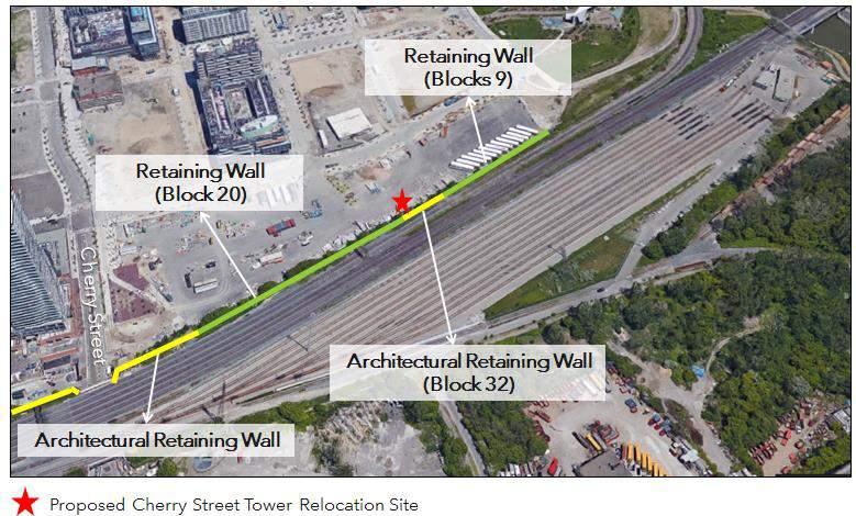 RETAINING WALLS NEEDED: CHERRY STREET TO THE EASTERN END OF STUDY AREA Block 20 basic retaining wall pending developer design concept Block 9