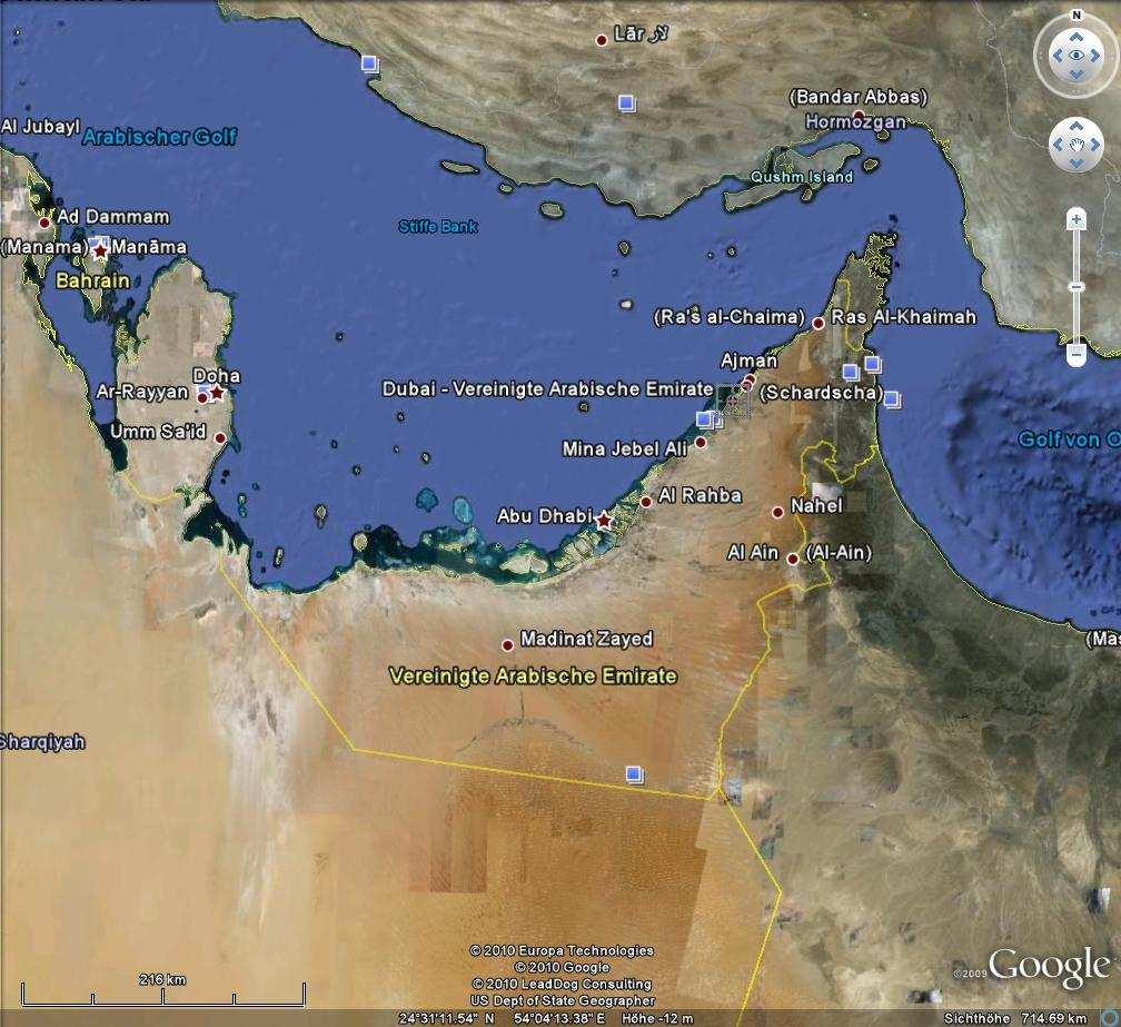 United Arab Emirates & it s neighboring