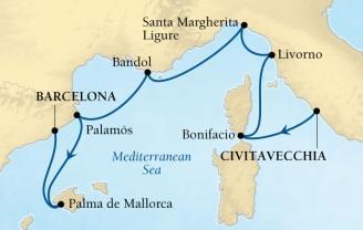 Bandol ~ Palamos ~ Palma de Mallorca ~ Barcelona 14-Day Riviera & Spanish Spring Round trip Civitavecchia (Rome) 13 th May, 27 th May 2017 Italy France Spain Monaco Civitavecchia (Rome) ~ Bonifacio ~