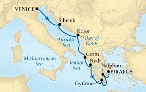 Lefkada ~ Gythion (Sparta) ~ Nafplion ~ Piraeus (Athens) 7-Day Adriatic & Greek Glories Venice ~ Piraeus (Athens) 24 th June 2017 Italy Croatia