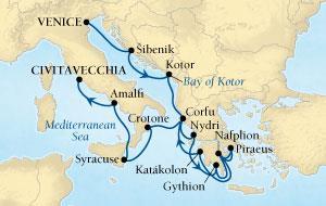 Civitavecchia (Rome) Embark : Venice, Italy 15-Day Greece & Mediterranean Isles Piraeus (Athens) ~ Barcelona 1 st July 2017 Greece Italy France Monaco Spain Piraeus