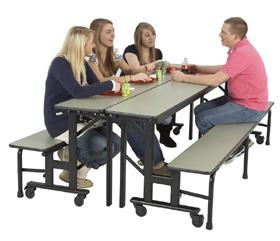 Cafeteria Link units together for use as a cafeteria, study group, or social-seating table.