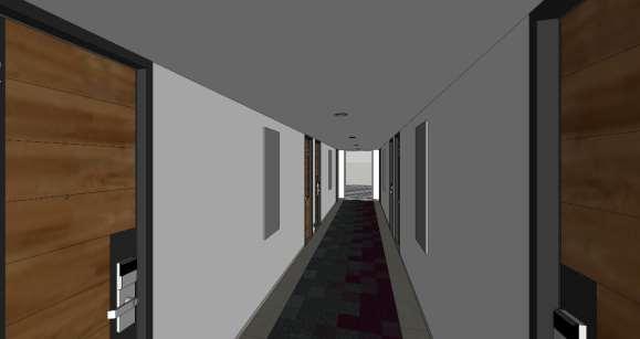 ROOM CORRIDORS Corridors need to be minimum 1500mm wide and 2200mm height up to ceiling. The wall covering should be wallpaper or washable wall paint.