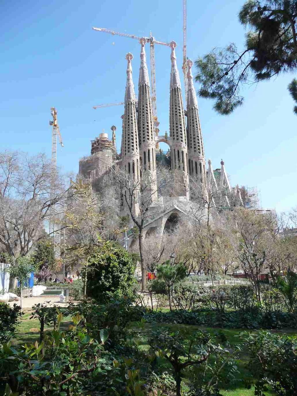 It is designed by the architect Antoni Gaudí. The building started in 1883, but it is still not finished.