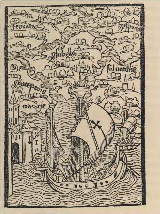 1493 Columbus Second Voyage Image from: De Insulis