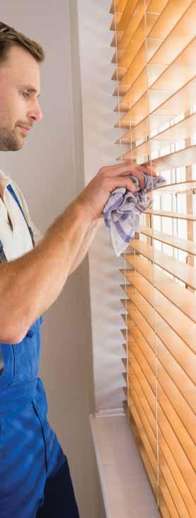 CARE & CLEANING OF YOUR NEW BLINDS ROLLER BLINDS, ROMAN BLINDS AND PANEL GLIDES Surface dust may be removed with a gentle brush, feather duster or clean dry cloth.