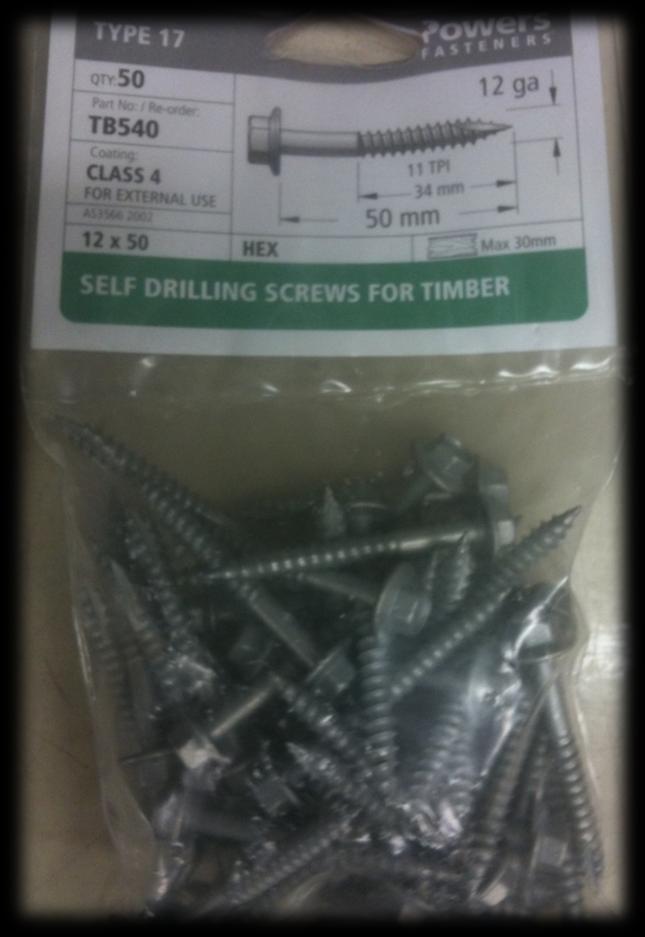 Measuring Guidelines Fixings for Window & Straight Drop Awnings Recommended General Galvanised Steel Screw Fixing for Window Awnings & Straight Drop