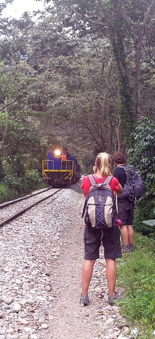 DAY 2: CHAULLAY - LA PLAYA - SANTA TERESA HYDROELECTRIC - AGUAS CALIENTES Highlights of today: We leave as early as possible to enjoy an empty trail and appreciate the landscape, scenery and wildlife.