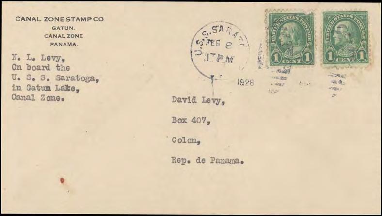 official mail). Addressed to the Bureau of Navigation. On her first New Year s Day after commissioning on 16 November 1927, SARATOGA was still moored at the Navy Base Philadelphia.