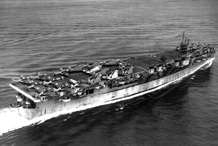 Lawrence B. Brennan NJ-Built Aircraft Carriers Page 42 NEW JERSEY-BUILT AIRCRAFT CARRIERS: PART III ~ Lawrence Brennan Fig. 47: USS Cowpens underway 17 July 1943. Official U.S. Navy Photograph, now in the collections of the National Archives (photo # 80-G-74271).