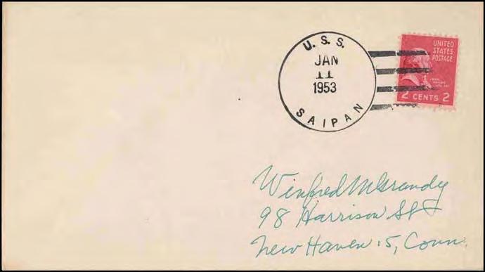 Photo #: NH 97614. Fig. 121: A rubber stamp uncacheted cover.