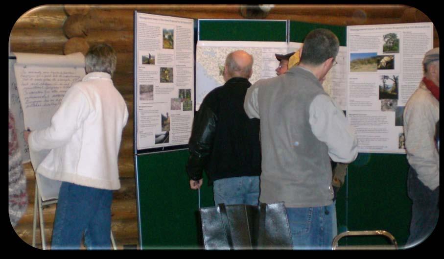 Open houses and public meetings were held on Salt Spring Island in July 2007 and January 2008. In addition, information on the protected areas was posted on the BC Parks website.