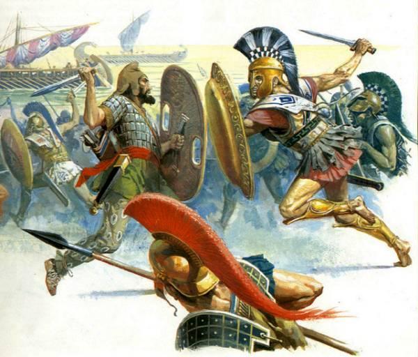 Battle of Marathon - Greeks outnumbered 2 to 10, but still defeated the Persians - sent warning then