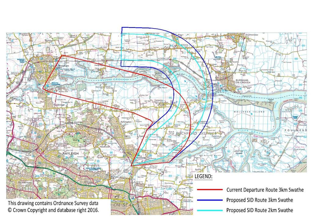 Commercial in Confidence LONDON SOUTHEND AIRPORT - AIRSPACE CHANGE PROPOSAL Appendix A4 Departure swathes for LAM PDR and LAM 1F SID