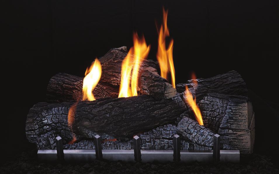 traditional Our outdoor burners allow you to convert your existing outdoor fireplace into a convenient gas TRADITIONAL BURNER & WILDWOOD REFRACTORY LOG SET system. The result?