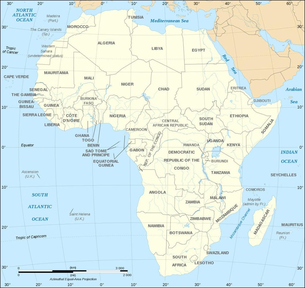 Overview- Africa Many French speaking countries, some English Portuguese and Arabic.