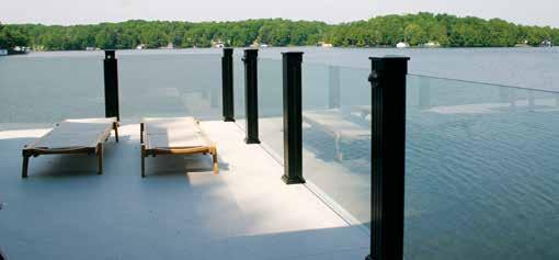 You can choose a traditional aluminum railing with evenly spaced 5/8 or 1 ½ wide pickets or