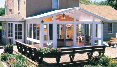 Many families have a covered porch, open deck or