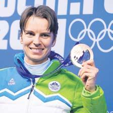 Franca Bernika Domžale Olimpijski ponos Domžal Teja Gregorin je dobitnica prve slovenske biatlonske olimpijske medalje!