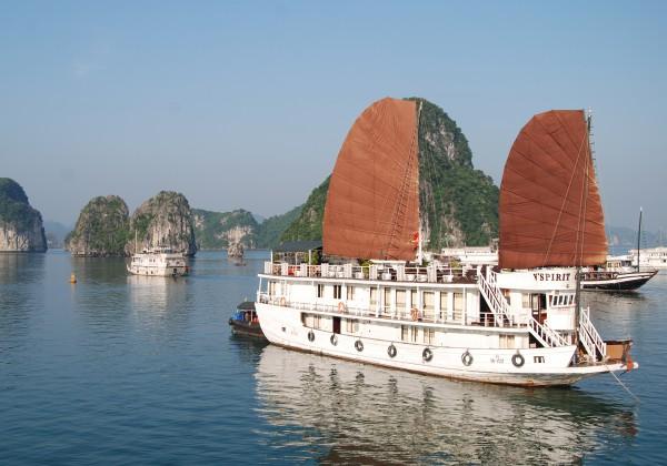 Day 2 : UNESCO-listed Halong Bay Hanoi Halong Bay. After breakfast this morning we leave Hanoi and transfer to the crown in Vietnam's scenic crown - the incredibly beautiful Halong Bay.