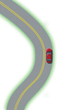 42. Figure 6 shows a car travelling around a curve in the road. (3.
