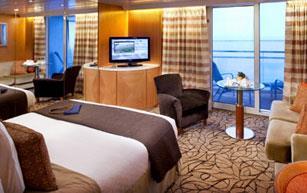 Sky Suite: Sold Out Stateroom 251 sq. ft. Veranda 57 sq. ft. Total 308 sq. ft. The Sky Suite Experience: Each Sky Suite includes the following world-class amenities that all contribute to your modern luxury experience.