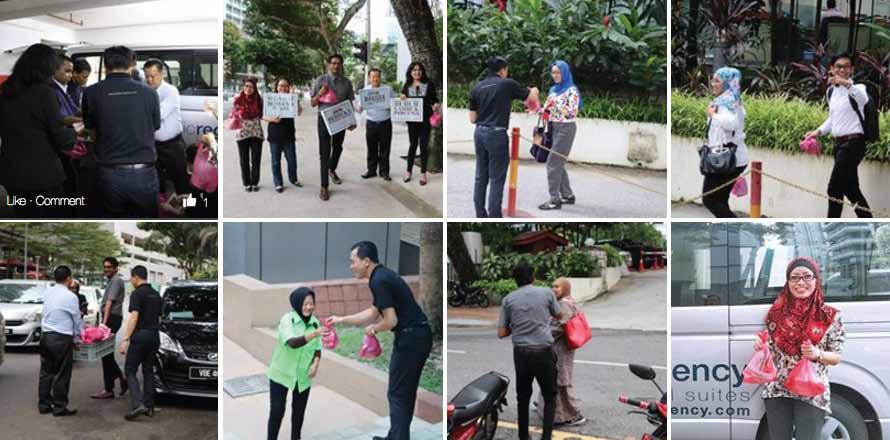 The hotel distributed over 200 bowls of Bubur Lambuk to the fasting crowd passing by Jalan