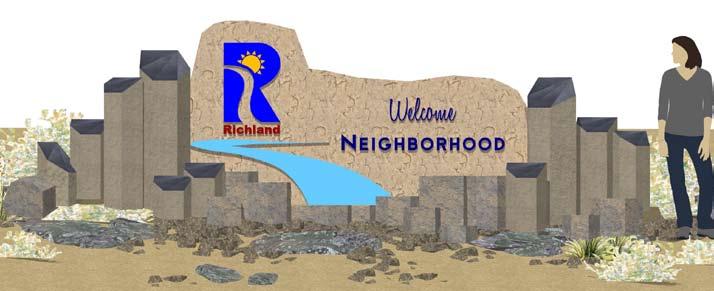 Gateway Overview Gateway Elements Standard Features Sample Gateway Richland City Logo: - R Height: - Color: Blue, Black or Rust-finish Steel City Name: - Height:.