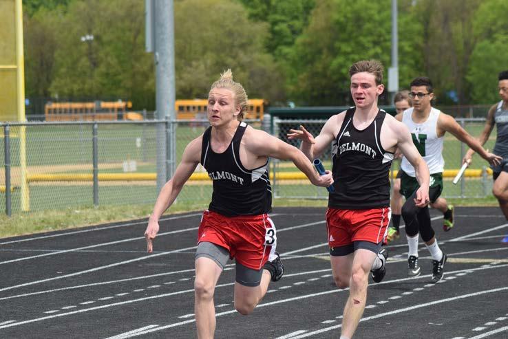 The 4X400-meter relay team also came i first with a time of 3:34.44. This team cosisted of Nola Gago, Nick Rados, Zach Eis ad Dupuis.
