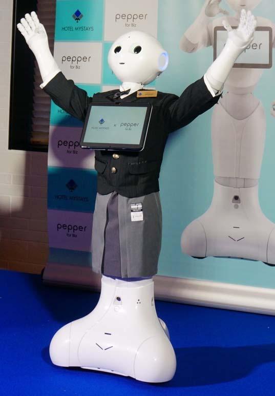 Introduction of Pepper as remote concierge in MyStays hotels Major Companies in SoftBank Group Pepper was introduced in three