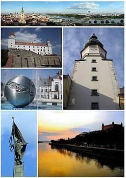miles). The capital Bratislava lies on both sides of the river Danube.