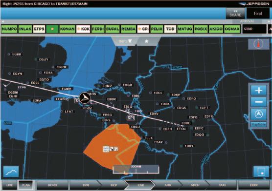 The application will display NOTAMs and weather alerts as overlays directly on the chart,