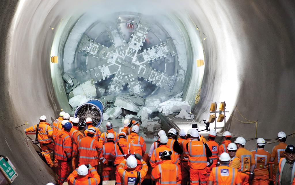 TUNNELLING NEARS COMPLETION Tunnelling to build Crossrail s running tunnels is now 92% complete.