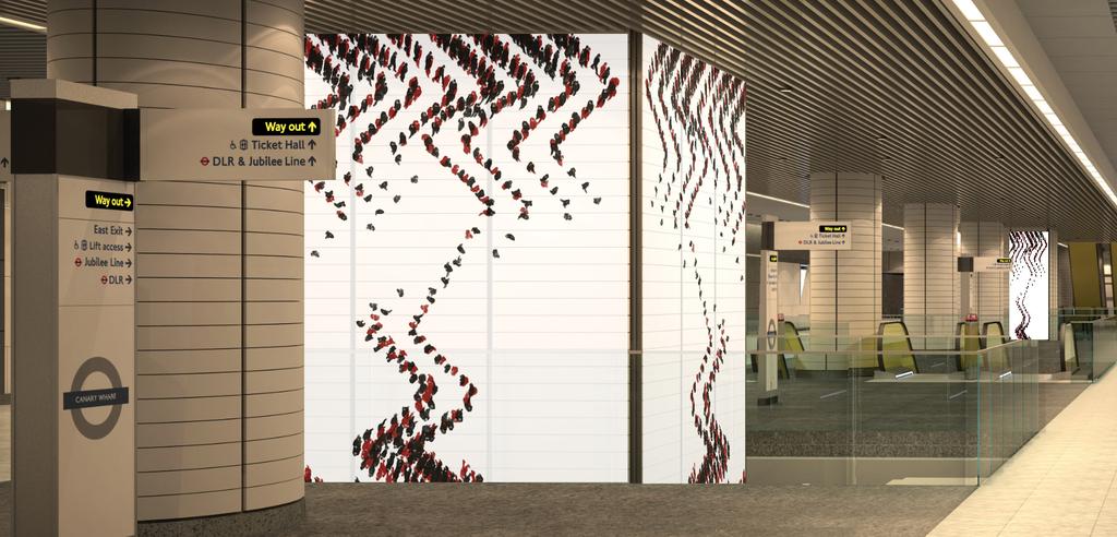 ART PROGRAMME The Crossrail Art Programme, which aims to leave a legacy of outstanding public art, has commissioned world renowned artists for two further stations.
