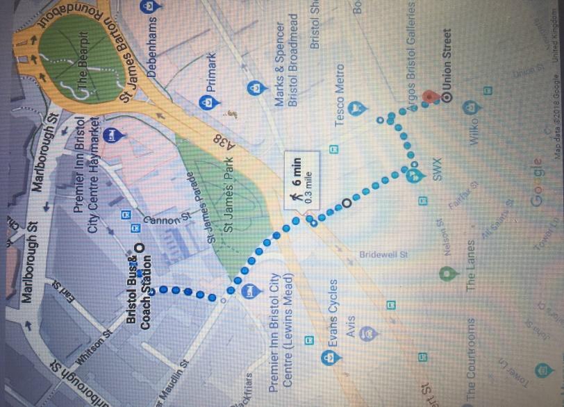 Map how to walk from Bristol Bus Station to Union Street Travel from Heathrow Airport to Bristol Bus Station Cheapest option Go to Heathrow Central Bus Station (Terminal 2 and 3) and take National