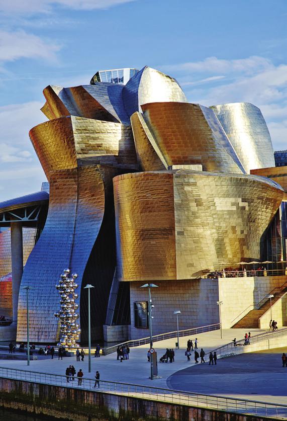 Then we travel on to Bilbao, the industrial port city almost magically transformed by the construction of the Guggenheim Museum Bilbao in 1997.