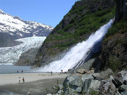 As exciting as seeing wild bears, and other wildlife sightings, it is the glacier that steals the show here.