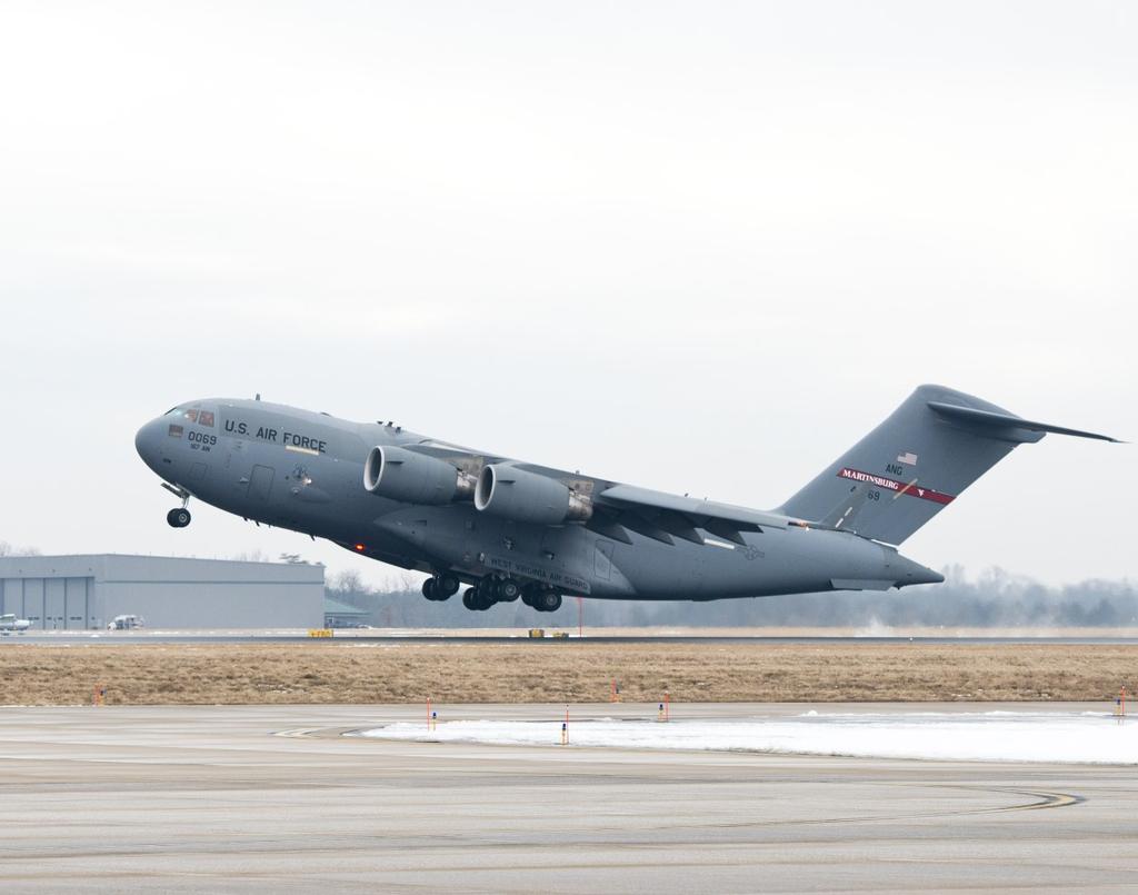 Occasionally, you may see one of our huge C-17 aircraft flying extremely low at high speed, either departing or approaching EWVRA from any direction.