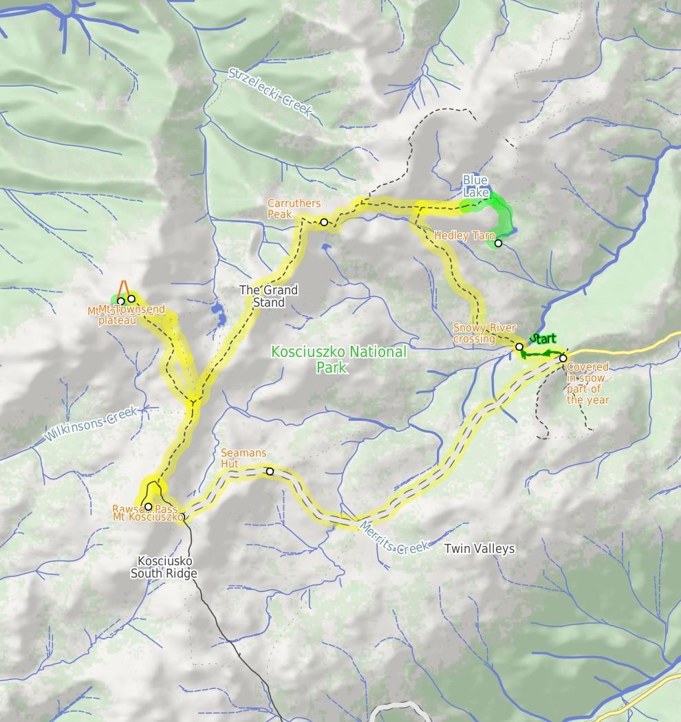 Main Range Track - Loop from Charlotte Pass camping near Mt Townsend 2 Days Experienced only 27.