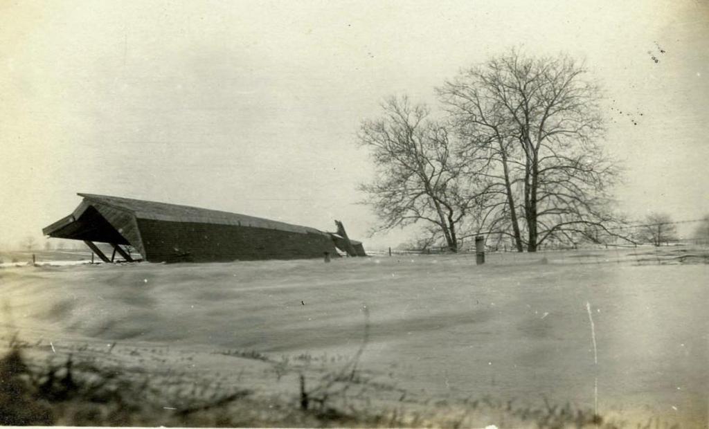 were completely washed away. Both bridges on the Columbus, Magnetic Springs & Northern Electric Railroad, a trolley line from Delaware to Richwood, were destroyed and much of the railroad damaged.
