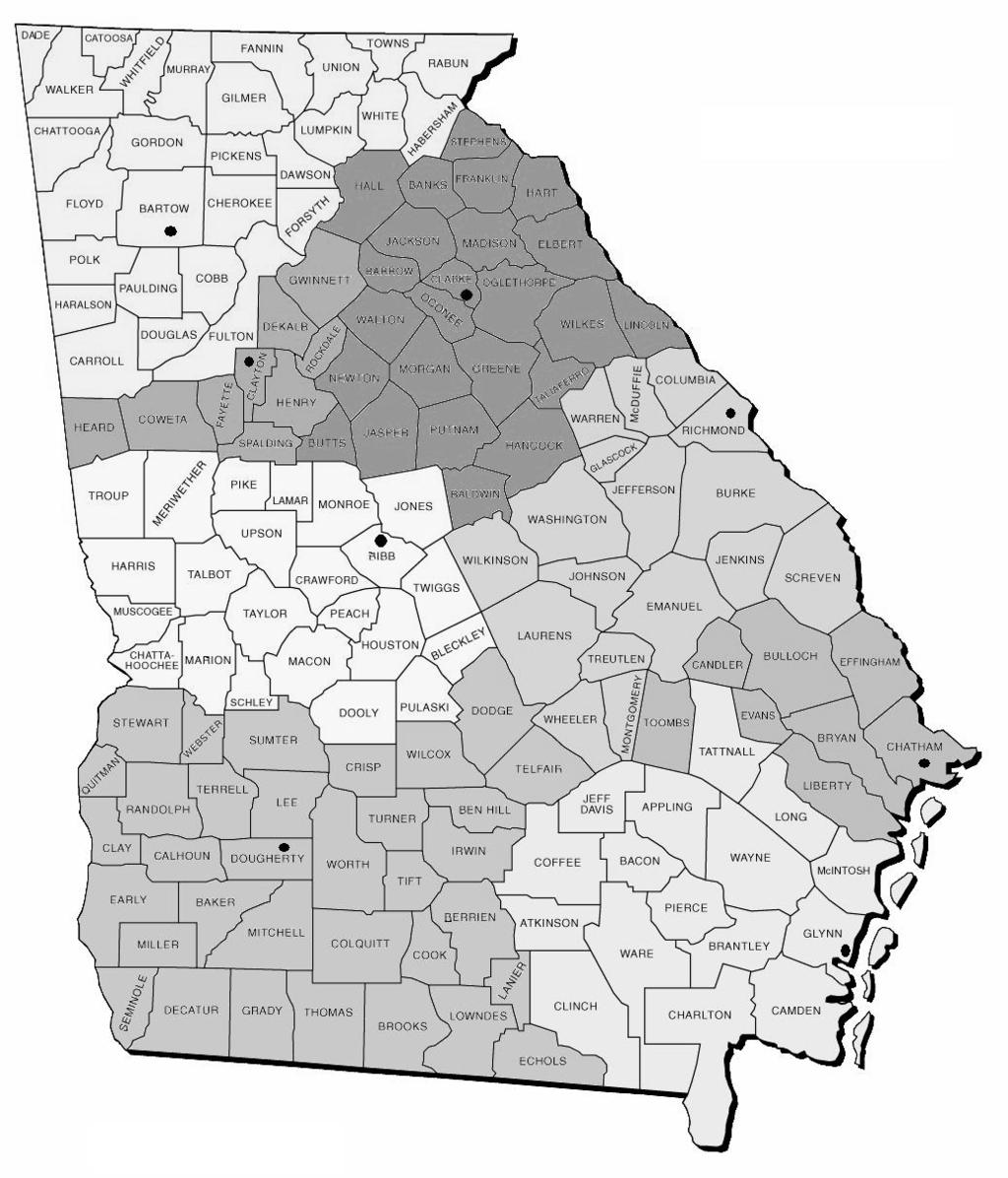 GEORGIA PROTECTION DIVISION MANAGEMENT DISTRICT OFFICES DISTRICT