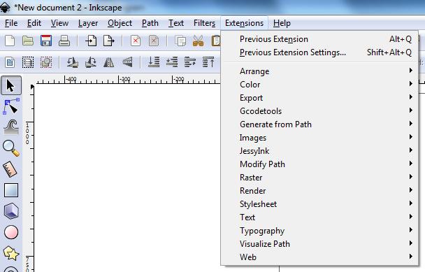 U izborniku Extensions nalaze se razni dodaci za program koji mogu uvelike olakšati rad u programu Inkscape.
