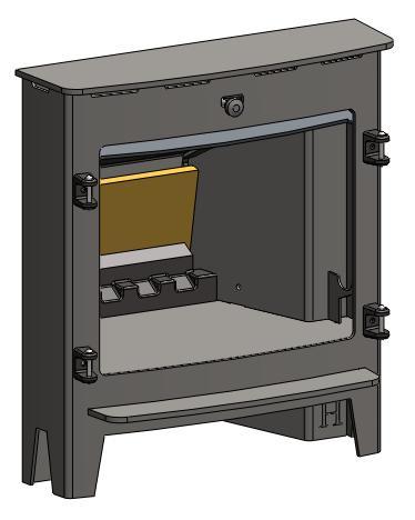 stove. Side Bricks Remove all central singlewidth Grate Bars, and outer Triple-width grate bars below the brick.