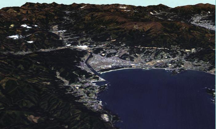 cjaxa Figure 2.1-8 Pre-quake bird's-eye view of the area around Rikuzentakata City, Iwate cjaxa Figure 2.