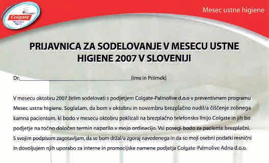 156 TAKO MISLIMO Colgate je sponzor zobne preventive v Sloveniji Nenad Funduk Quod licet Iovi non licet bovi. Ovce so za šišanje.